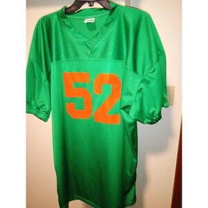 Green Football Jersey Unisex‎ #52 Short Sleeve Size XL Elastic Sleeve